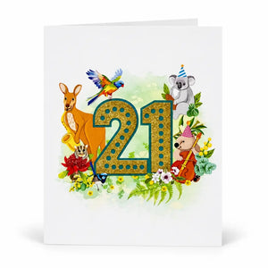 3D pop up card Australian animals and native garden cover