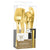 Metallic Gold Premium Plastic Cutlery Set 32pk