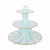 3 Tier Eco Pastel Mint Green Striped Cake Stand