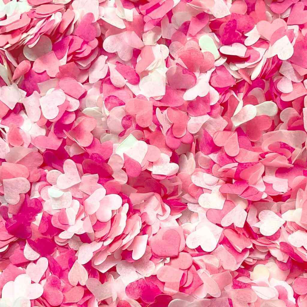 Pretty in Pink Heart Confetti – 20g White & Pink Party Scatter