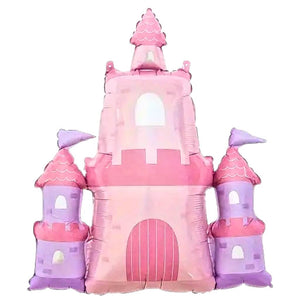 pastel pink and purple castle foil balloon 75x79cm