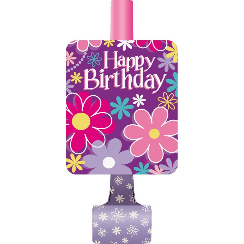 Purple Birthday Blossoms Blowouts 8pk