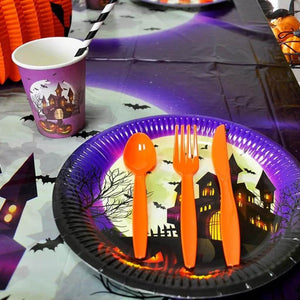 Purple Haunted Castle Dinnerware Value Pack 41pk