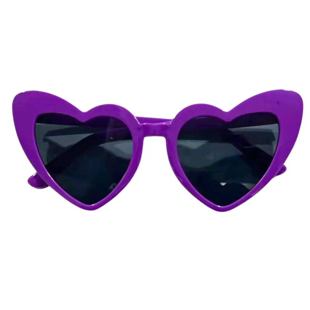 Purple Heart Shaped Cat Eye Plastic Sunglasses