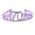 Metal Rhinestone Age 70 Birthday Purple Tiara