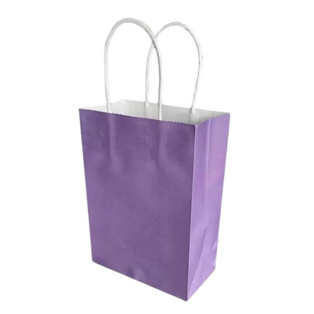 Purple Paper Gift Bags 4pk