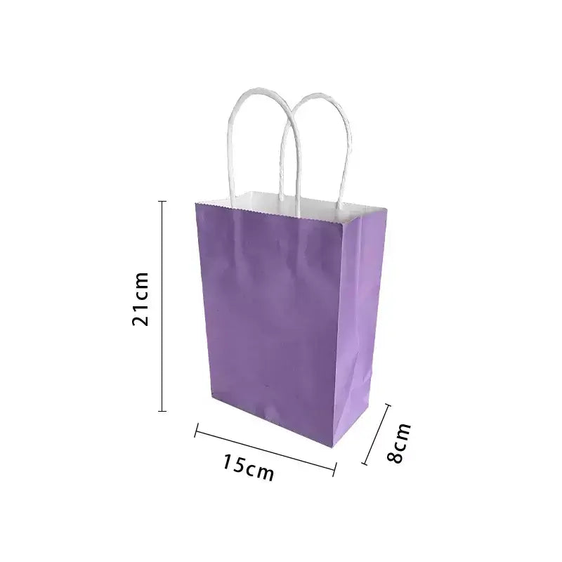 Purple Paper Gift Bags 4pk