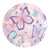 Watercolour Floral Pink Purple Butterfly Paper Lunch Plates 18cm 8pk