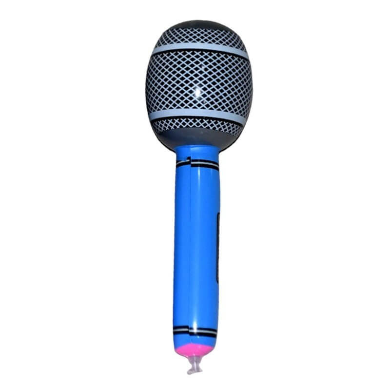 PVC Inflatable Microphone Musical Rock Instrument - Blue
