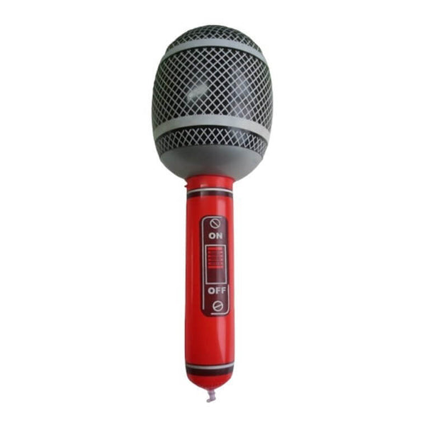 PVC Inflatable Red Microphone Rock Musical Instrument