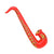 PVC Inflatable Saxophone Musical Rock Instrument - Orange