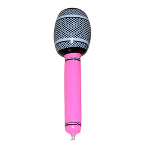 PVC Inflatable Microphone Musical Rock Instrument - Pink