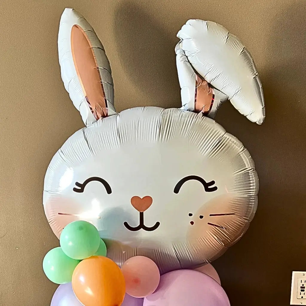 Easter Bunny Head with Floppy Ear Foil Balloon