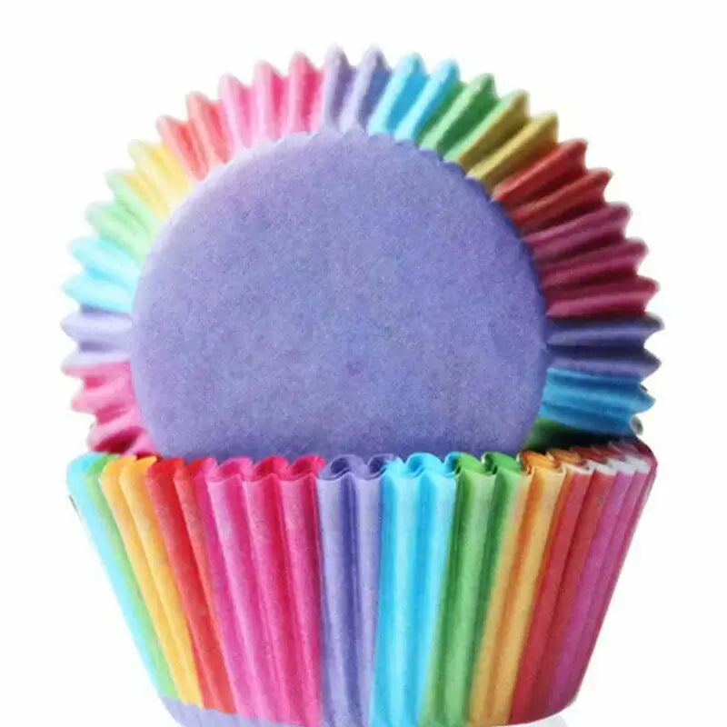 Rainbow Cupcake Cups 100pk