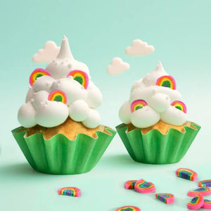 Rainbow shaped sugar sprinkles for cake decorating