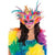 Rainbow Feather Face Mask