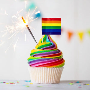 Rainbow Flag Cupcake Picks 50pk Cake Toppers