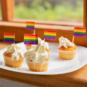 Rainbow Flag Cupcake Picks 50pk Cake Toppers