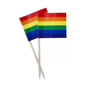 Rainbow Flag Cupcake Picks 50pk Cake Toppers