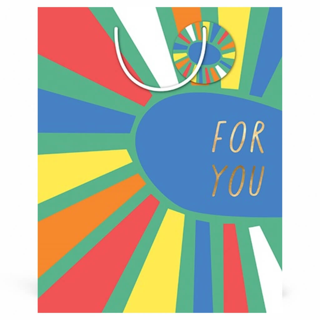 Rainbow For You large gift bag colourful design