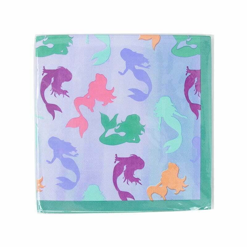 Mermaid Paper Lunch Napkins 20 Pack