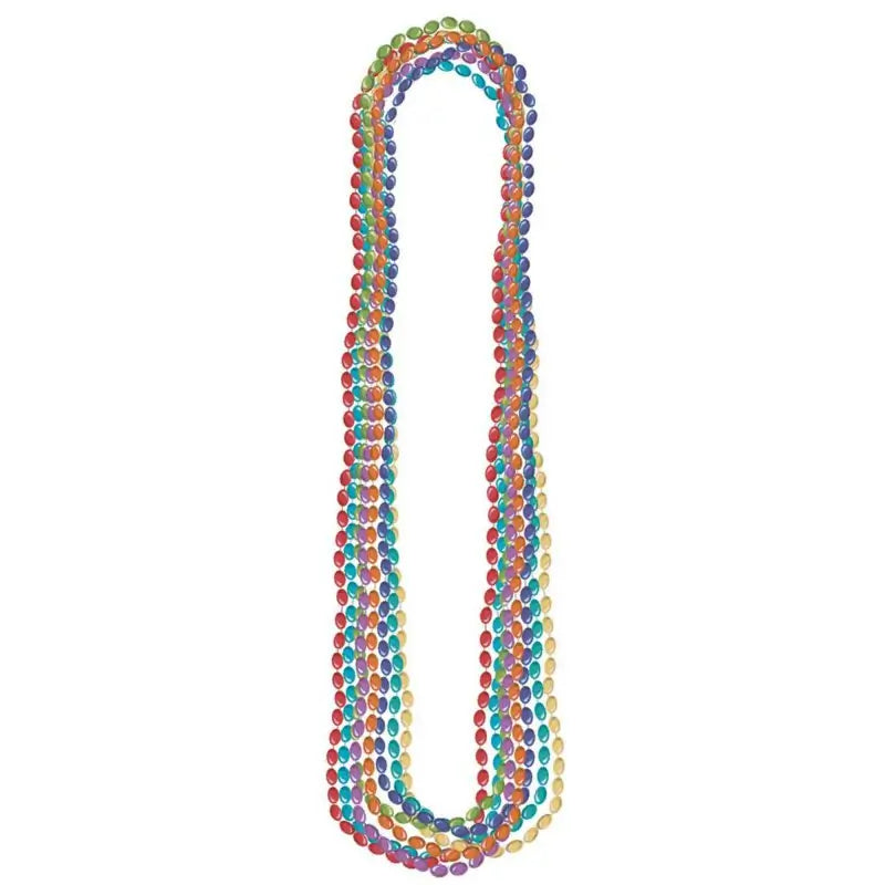 Adult Metallic Rainbow Bead Necklace
