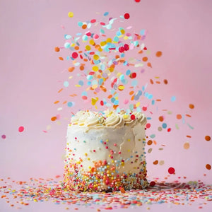 rainbow wafer confetti sprinkles for cupcakes