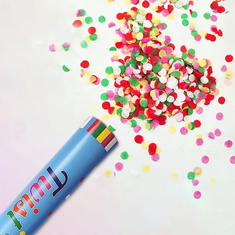Rainbow Confetti Cannon 40cm Party Popper