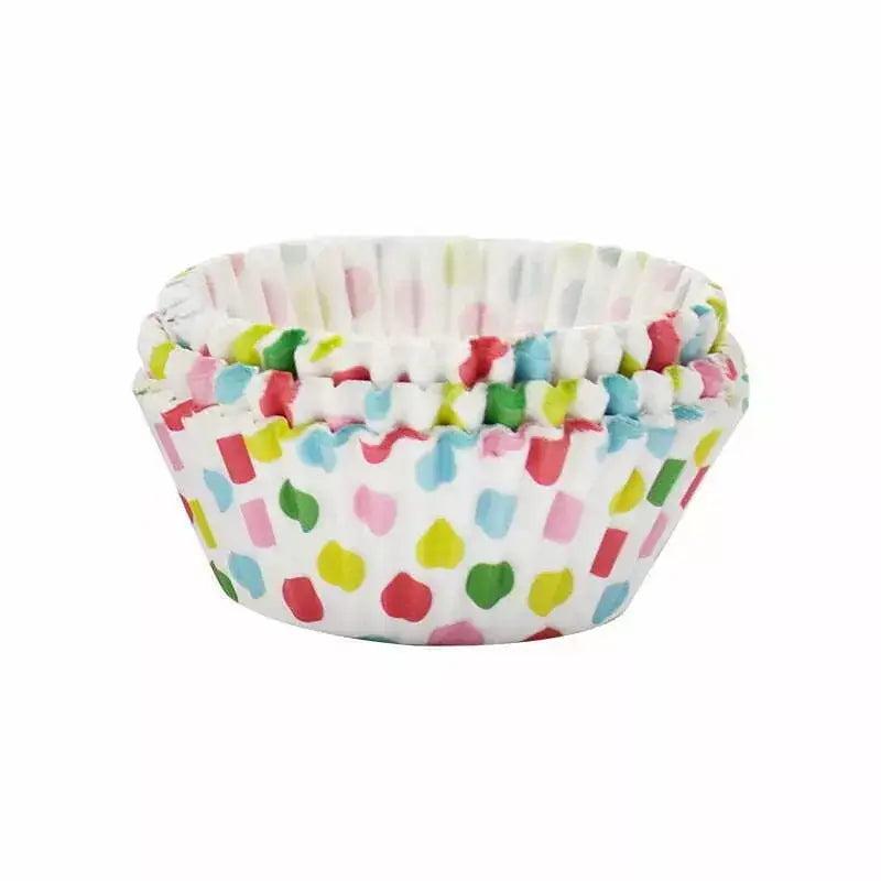 Rainbow Polka Dot Cupcake Cups 75pk