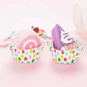 Rainbow Polka Dot Cupcake Cups 75pk