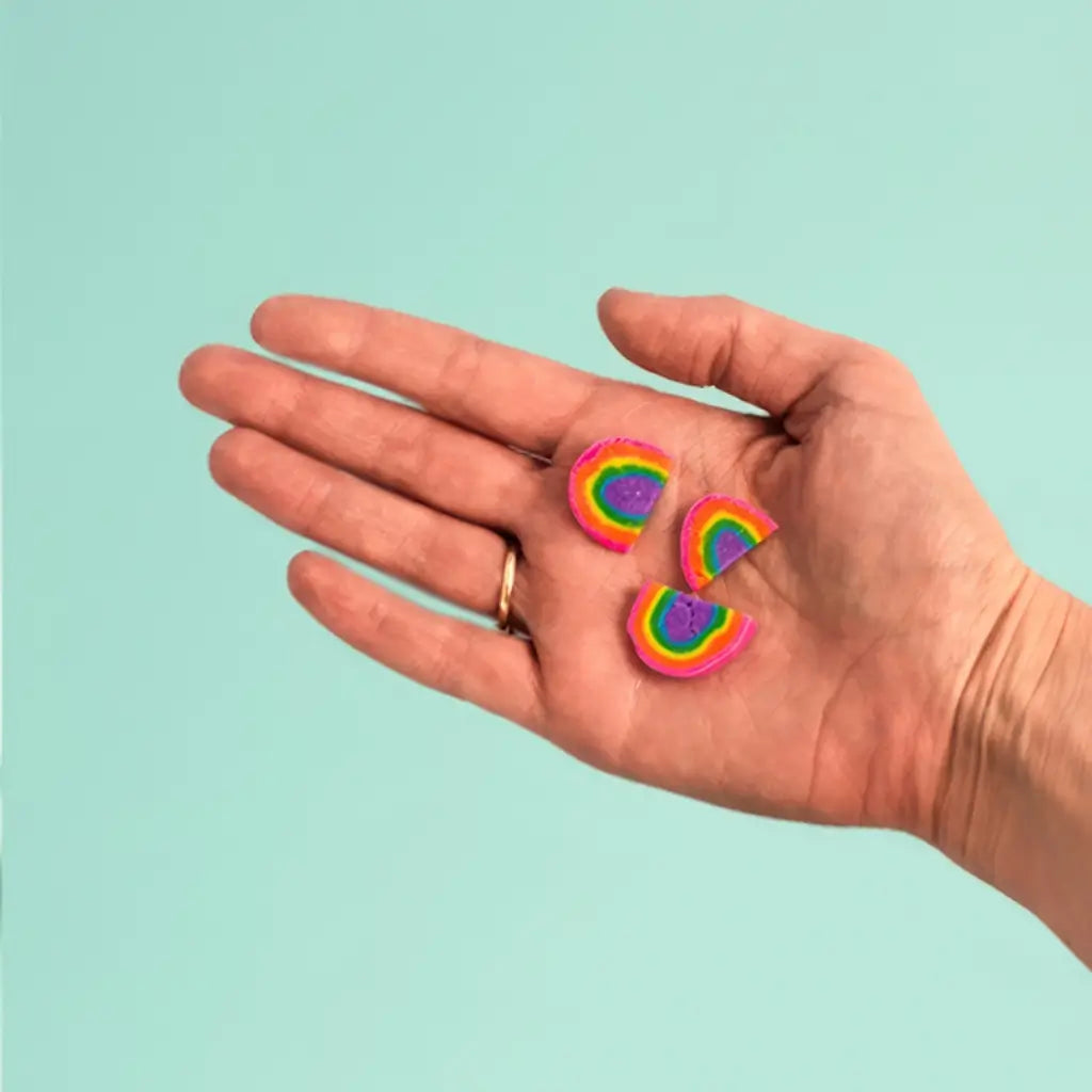 Rainbow shaped sugar sprinkles for cake decorating