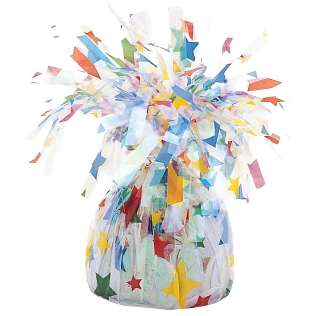 Small Rainbow Star Pattern Foil Balloon Weight