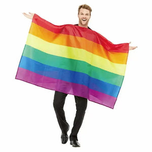 Rainbow Stripe Party Fabric Flag