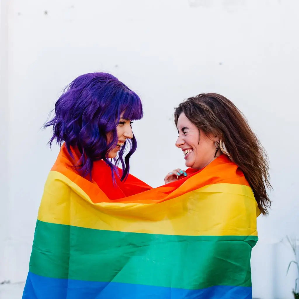 Rainbow Stripe Party Fabric Flag