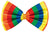 Adult Rainbow Striped Bowtie