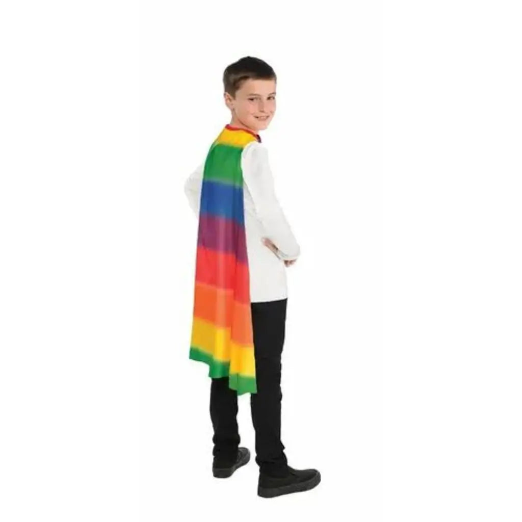 Rainbow Striped Cape