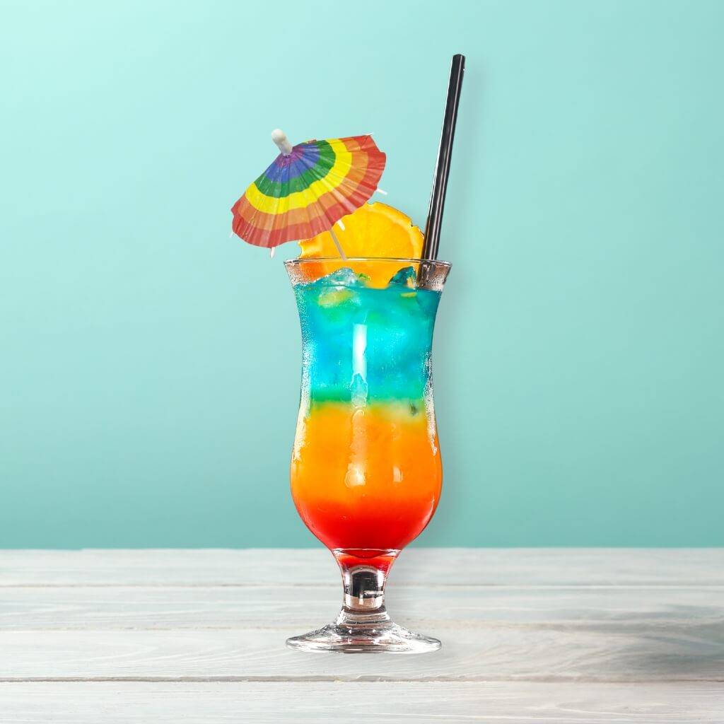 Rainbow Umbrella Picks 50pk cocktail beverage fruit picks toppers