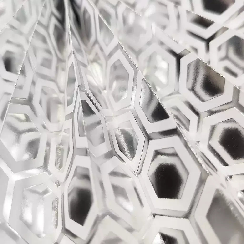 Ramadan Silver Paper Fan Set 8pk