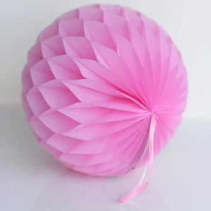 Raspberry Pink Paper Honeycomb Ball