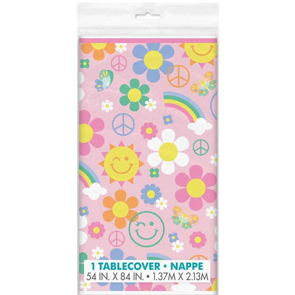 Groovy Birthday Printed Plastic Tablecover