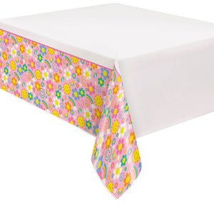 Groovy Birthday Printed Plastic Tablecover