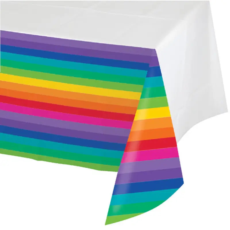 Rainbow Plastic Table Cover