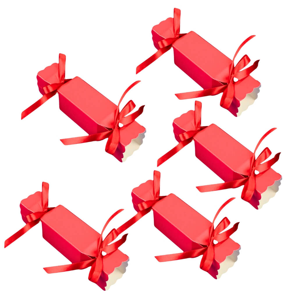 Red Bonbon Treat Boxes 5pk