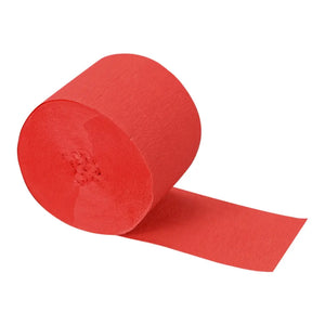 Red Crepe Paper Streamer Roll 25m