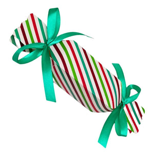 Red & Green Striped Christmas Bonbon Treat Boxes 5pk