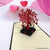 Handmade Red and Gold Tree Of Love Heart 3D Pop Up Valentine's Day Card - Black Cover