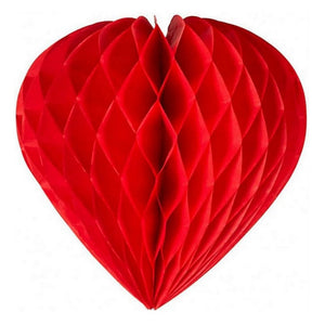 Red Heart Paper Honeycomb Ball - 3 Sizes