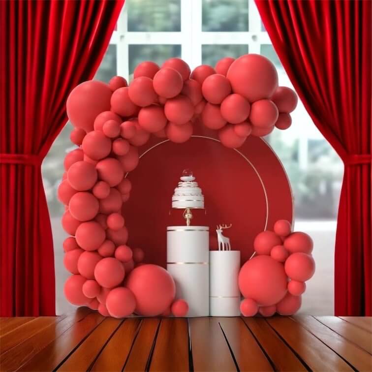 Latex Balloon Garland DIY Kit 86pcs - Red