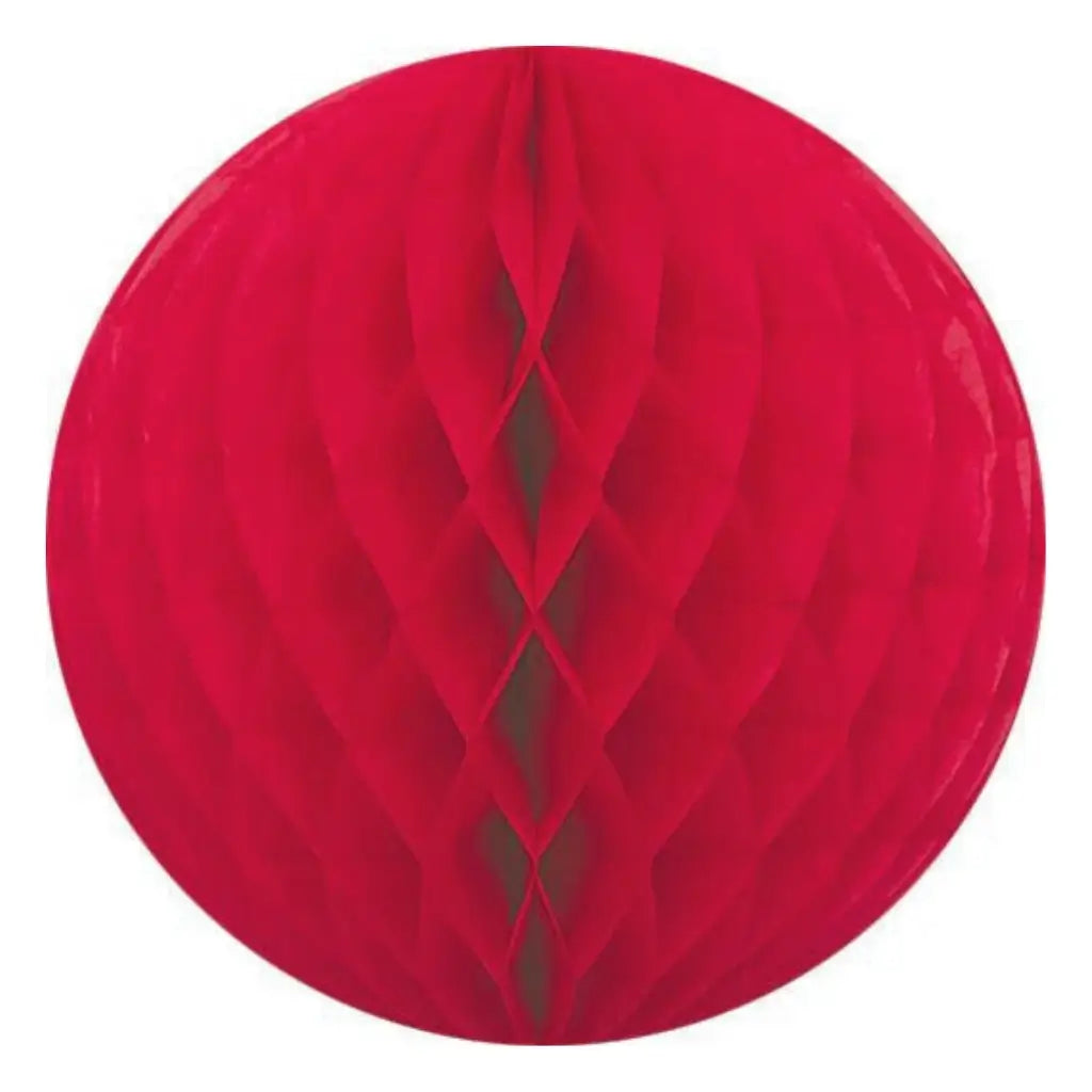 Red Paper Honeycomb Ball