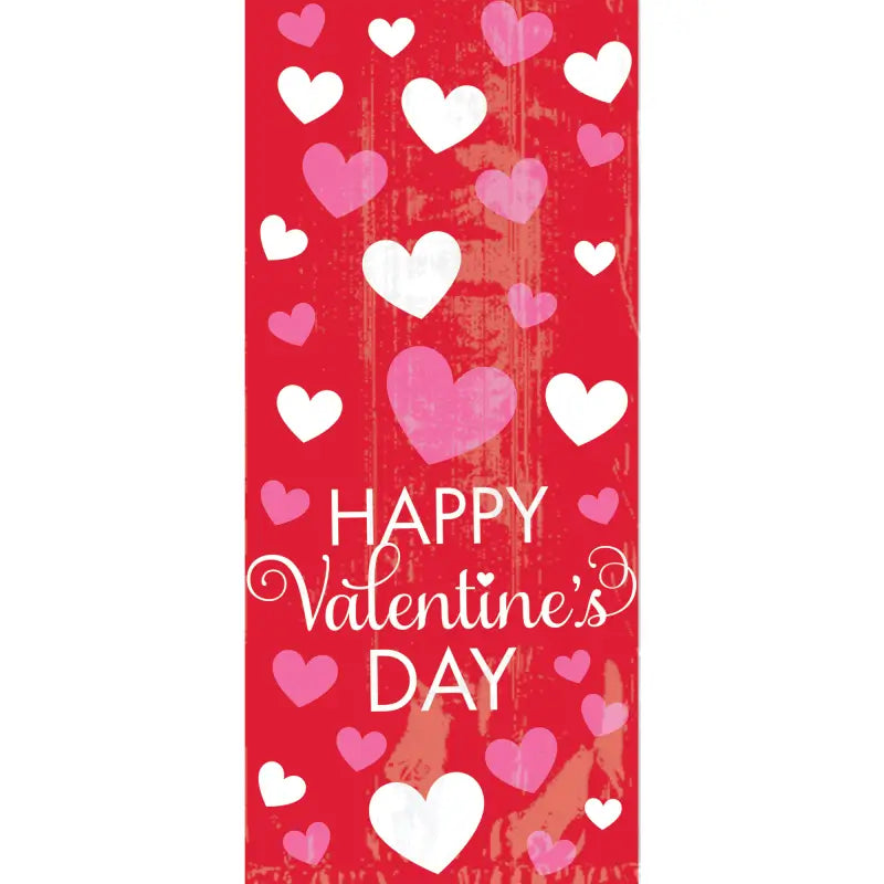 Small Red Happy Valentine's Day Cello Bags 20pk